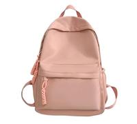 Borsa da stadio da donna, in nylon, for studenti, tinta unita, casual, grande capacità, con cerniera liscia, for attività all'aperto e sport Adatto Agli Studenti(Pink)