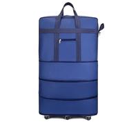 Borsa da stiva for compagnia aerea di grande capacità Cubi imballaggio rotolanti Ruota universale in movimento viaggio pieghevole for deposito bagagli Oxford Per Sport Fitness(Blue 95X48X28)