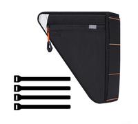 Borsa da telaio per bicicletta, capacità 1 l, realizzata in poliestere 600D e nylon, materiale impermeabile con cinghie di fissaggio touch per un fissaggio sicuro su diversi telai di bici (nero)