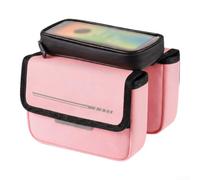 Borsa da telaio per bicicletta, grande capacità, doppio scomparto Oxford, colore: rosa