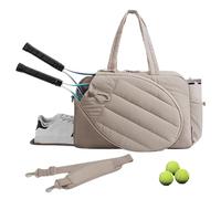 Borsa da tennis, borsone sportivo impermeabile con scomparto per scarpe e supporto per racchette, spaziosa borsa per palestra, viaggi o ufficio, borsa sportiva multifunzione per viaggi nel fine