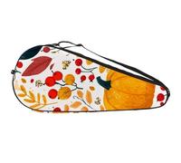 Borsa da tennis leggera per racchette da tennis con zucche e foglie di bosco e bacche colorate per principianti