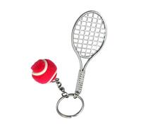 Borsa da tennis metallica accessorio design compatto per uso quotidiano pratico portachiavi fascino realistico borsa da tennis in metallo portachiavi fascino, B