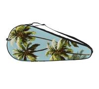 Borsa da tennis resistente, borsa leggera per racchette da tennis con palme di cocco verde e bosco tropicale, per uomini, donne e ragazzi