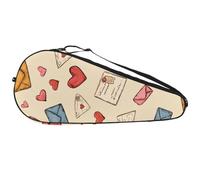 Borsa da tennis resistente, buste per San Valentino, lettere e cuori, leggera, per uomini, donne, adolescenti