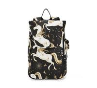 Borsa da tennis unisex resistente all'acqua con unicorni bianchi e neri design oro 3 racchette badminton borsa a tracolla per adolescenti ragazzi ragazze uomini donne raquetas Denis para principiantes