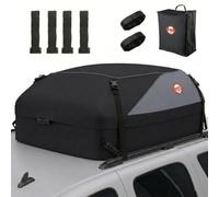 Borsa da tetto per auto, 430 l, impermeabile, resistente box da tetto per auto con barre o senza portapacchi, con cinghie rinforzate, ganci per porta e borsa per riporre oggetti