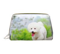 Borsa da toeletta, borsa per il trucco, da toeletta da viaggio portatile con cerniera,Alaskan Malamute Bokeh Animali Domestici Cani Carini