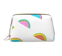 Borsa da toeletta, borsa per il trucco, da toeletta da viaggio portatile con cerniera,Anguria colorata divertente