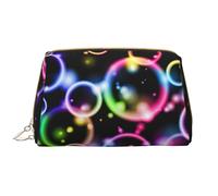 Borsa da toeletta, borsa per il trucco, da toeletta da viaggio portatile con cerniera,Bolle arcobaleno