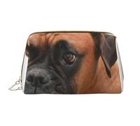 Borsa da toeletta, borsa per il trucco, da toeletta da viaggio portatile con cerniera,Boxer con faccia triste