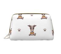 Borsa da toeletta, borsa per il trucco, da toeletta da viaggio portatile con cerniera,Cane levriero