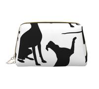 Borsa da toeletta, borsa per il trucco, da toeletta da viaggio portatile con cerniera,Cane Levriero Italiano