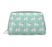 Borsa da toeletta, borsa per il trucco, da toeletta da viaggio portatile con cerniera,Cane shih-tzu