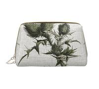 Borsa da toeletta, borsa per il trucco, da toeletta da viaggio portatile con cerniera,Cardo selvatico straniero