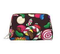 Borsa da toeletta, borsa per il trucco, da toeletta da viaggio portatile con cerniera,Dolce caramella