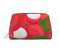 Borsa da toeletta, borsa per il trucco, da toeletta da viaggio portatile con cerniera,Frutto del modello del litchi