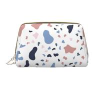 Borsa da toeletta, borsa per il trucco, da toeletta da viaggio portatile con cerniera,Grandi punti colorati su sfondo bianco