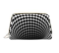 Borsa da toeletta, borsa per il trucco, da toeletta da viaggio portatile con cerniera,Illusione ottica buco nero vortice