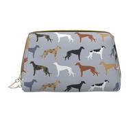 Borsa da toeletta, borsa per il trucco, da toeletta da viaggio portatile con cerniera,Levrieri Cane carino Cane da salvataggio I migliori cani carini