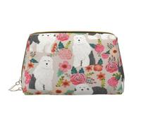 Borsa da toeletta, borsa per il trucco, da toeletta da viaggio portatile con cerniera,Modello del pastore inglese antico
