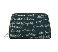Borsa da toeletta, borsa per il trucco, da toeletta da viaggio portatile con cerniera,Modello di formule matematiche scritte a mano