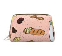 Borsa da toeletta, borsa per il trucco, da toeletta da viaggio portatile con cerniera,Modello senza cuciture per generi alimentari