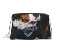 Borsa da toeletta, borsa per il trucco, da toeletta da viaggio portatile con cerniera,Nevicata del cane da montagna bernese