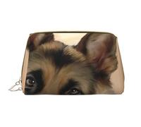 Borsa da toeletta, borsa per il trucco, da toeletta da viaggio portatile con cerniera,Pastore tedesco