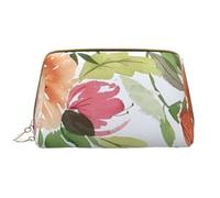 Borsa da toeletta, borsa per il trucco, da toeletta da viaggio portatile con cerniera,Peonia pesca