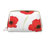 Borsa da toeletta, borsa per il trucco, da toeletta da viaggio portatile con cerniera,Petali rossi