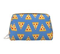 Borsa da toeletta, borsa per il trucco, da toeletta da viaggio portatile con cerniera,Pizza divertente