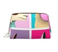 Borsa da toeletta, borsa per il trucco, da toeletta da viaggio portatile con cerniera,Pop Art lama divertente