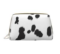 Borsa da toeletta, borsa per il trucco, da toeletta da viaggio portatile con cerniera,Stampa del cane dalmata con macchie nere