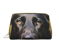 Borsa da toeletta, borsa per il trucco, da toeletta da viaggio portatile con cerniera,Stampa di cane pastore tedesco nero