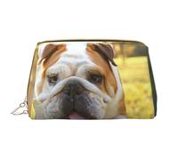 Borsa da toeletta, borsa per il trucco, da toeletta da viaggio portatile con cerniera,Stampa di cucciolo di bulldog carino