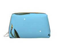 Borsa da toeletta, borsa per il trucco, da toeletta da viaggio portatile con cerniera,Tulipani gialli disegnati a mano