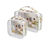 Borsa da toeletta colorata rustica koala che appende TSA ha approvato le borse impermeabili di trucco di viaggio dell'aeroporto delle borse compiacente