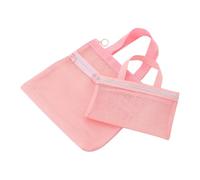 Borsa da toeletta da viaggio - sacca a maglie da viaggio a 2 pezzi | Stoccaggio di articoli da toeletta con cerniera | Piccole borse portatili con manico | Bag di doccia da campeggio per l'aereo da la