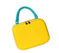 Borsa da toeletta impermeabile ergonomica con spazio di archiviazione borse per il trucco per viaggio borsa da toilette impermeabile EVA essenziale, Giallo, Bellezza di massa