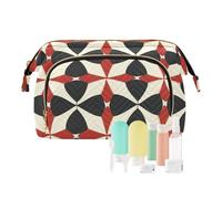 Borsa da toeletta leggera con manoscritto con croce maltese, organizer da donna, portamonete per articoli da toeletta da viaggio