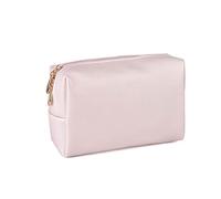 Borsa da toeletta sacca cosmetica a colori solidi quadrato comodo sacchetto di stoccaggio cosmetico impermetico sacchetto cosmetico di grande capacità (rosa)