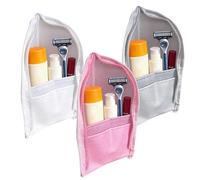 Borsa da Toeletta Stabile in Verticale - Organizer In Rete Portatile E Impermeabile | Set 3 Pezzi Borsa Trucchi Da Viaggio Verticale Con Cerniera | per Donne e Uomini Bagno Crociera Igiene Bellezza