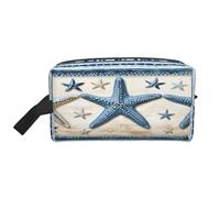 Borsa da toeletta vintage con stella marina Stirpe Borsa da viaggio Borsa per cosmetici di grande capacità Borsa organizer portatile in tessuto Oxford Borsa impermeabile per donne uomini Viaggi