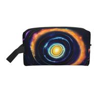 Borsa da toilette a spirale spaziale per l'energia cosmica borsa da viaggio borsa cosmetica carina accessori per il trucco, bianco, Taglia unica