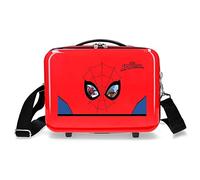 Borsa da toilette adattabile Marvel Spiderman Protector con tracolla rossa 29x21x15 cm ABS rigido 9,14 l 0,6 kg
