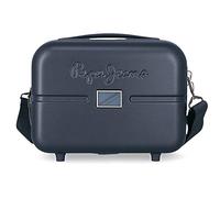 Borsa da toilette adattabile Pepe Jeans Accent con tracolla blu 29x21x15 cm ABS rigido 9,14 l 0,84 kg
