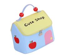 Borsa da toilette Borsa per il trucco di grande capacità Borsa cosmetica Bella Casa Borsa per il trucco portatile Borsa per la cura della pelle Borsa per il lavaggio, Celeste
