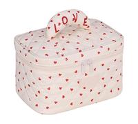 Borsa Da Toilette Cardiaca Sacca Per Trucco Capacità Lavaggio Trapuntato Trapuntato Portatile Per La Cura Della Pelle Organizzatori Cura Della Pelle Del Patto