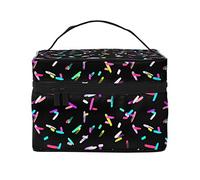 Borsa da toilette Color Abstract Point per donna, organizer da viaggio per cosmetici e trucchi